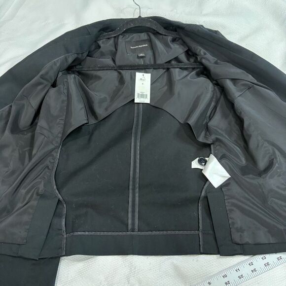 Banana Republic Black Two Button Closure Career Blazer Sz 8 - Picture 7 of 9